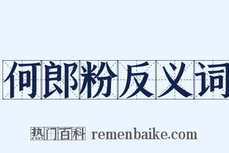 何郎粉反义词是什么意思的图片